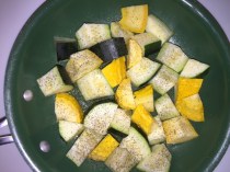 sauteeing in the skillet